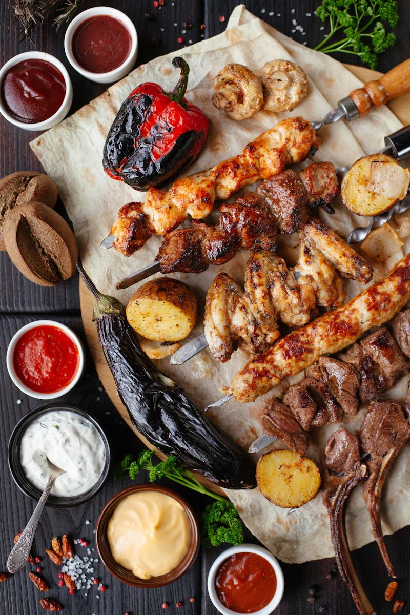Freshly flame-grilled premium meats and sides