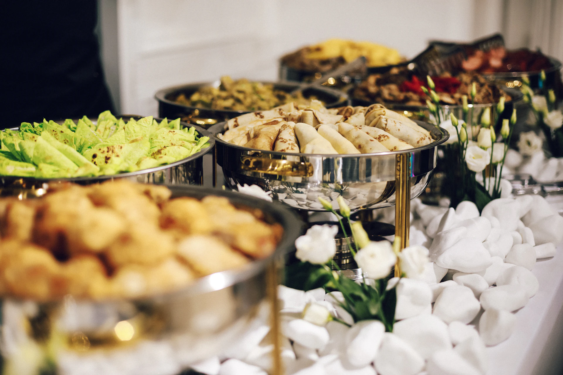 Gourmet catering food spread